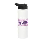 Ariana First Name Girl Groovy 70s 80s Personalized Stainless Steel Insulated Water Bottle