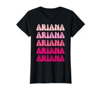Ariana First Name Minimalist Design Value Graphic T-Shirt, Women, Black, L
