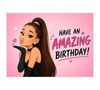 Ariana Grande Inspired Birthday Cards A5 with Envelopes - For Modern Pop & Vocal Music Fans