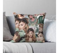 Ariana Grande Mint Collection Square Pillowcase Polyester Linen Velvet Creative Zip Decor Pillow Case Room Cushion Cover