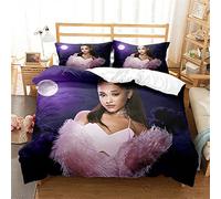 Ariana Grande Shining Star Duvet Cover Set Red Blue Includes 2 Pillowcases (135x200cm(Single),AG 04)