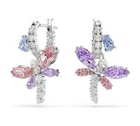 Ariana Grande x Swarovski drop earrings, Mixed cuts, Dragonfly, Multicoloured, Rhodium plated