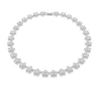 Ariana Grande x Swarovski necklace, Round cut, Flower, White, Rhodium plated