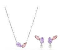 Ariana Grande x Swarovski set, Mixed cuts, Multicoloured, Rhodium plated