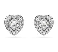 Ariana Grande x Swarovski stud earrings, Mixed cuts, Heart, White, Rhodium plated