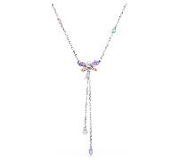 Ariana Grande x Swarovski Y necklace, Mixed cuts, Dragonfly, Multicoloured, Rhodium plated