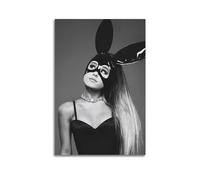 Ariana GrandeFamous Film And Television Figures Pop Music Figures Poster Decoration Canvas Art Decoration Print Signature Photo Living Room Home Decoration12x18inch(30x45cm) Unframe-style-3
