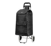 ARIANA Lightweight 2 Wheel Large Shopping Trolley Shopping Cart Grocery Bag Shopper - ST54 (Circles-Black)