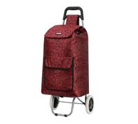 ARIANA Lightweight 2 Wheel Large Shopping Trolley Shopping Cart Grocery Bag Shopper - ST54 (Circles-Burgundy)