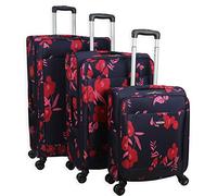 Ariana Lightweight 4 Wheel Suitcase, Cabin Luggage, Medium/Large Hold Luggage & Luggage Sets - RT561 (Set of 3 (20"+25"+29"), Navy)