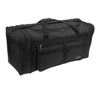 ARIANA Lightweight Holdall Duffle Cargo Travel Cabin Gym Bag - 2002 (Medium 25" (L65xW29xH32 cm), Black - Black)