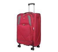 ARIANA® Medium Suitcase Expandable Lightweight Soft Shell Hold Luggage, 4 Wheel Spinner, Combination Lock, Telescopic Handle, Checked Travel Suitcase Medium (Burgundy)