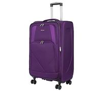 ARIANA® Medium Suitcase Expandable Lightweight Soft Shell Hold Luggage, 4 Wheel Spinner, Combination Lock, Telescopic Handle, Checked Travel Suitcase Medium (Purple)