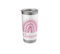 Ariana Name Personalized Funny Women Pink Rainbow Ariana Stainless Steel Insulated Tumbler