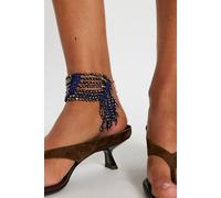 Ariana Ost Jinx Beaded Anklet at Free People in Blue - female