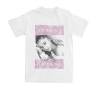 Ariana-Singer-T-Shirts-Men-Women-s-Pure-Cotton-Funny-T-Shirts-Round-Collar-Grande-Pop White
