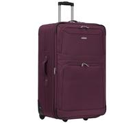 ARIANA Suitcase Medium Lightweight Luggage Trolley Expandable Suitcase 2 Wheel Travel Bag - 70x46x26cm (Burgundy, 26" Medium)