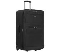 ARIANA Suitcase Medium Lightweight Luggage Trolley Expandable Suitcase 2 Wheel Travel Bag - 70x46x26cm (Black, 26" Medium)
