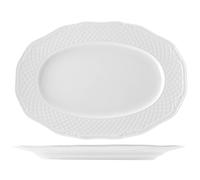 Arianna White Oval Porcelain Plate 38 Cm Home