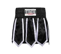 ARIASS Muay Thai Shorts, Mens MMA Cross Training Boxing Shorts, Soft Fighting Workout Shorts, BJJ Training Jiu Jitsu No Gi Wear for Martial Arts, Cage Fight, Muay Thai, BJJ(Size:XS,Color:Black)