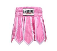 ARIASS Muay Thai Shorts, Mens MMA Cross Training Boxing Shorts, Soft Fighting Workout Shorts, BJJ Training Jiu Jitsu No Gi Wear for Martial Arts, Cage Fight, Muay Thai, BJJ(Size:XXXL,Color:Pink)