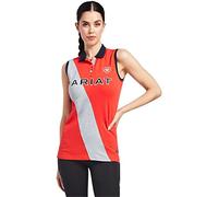 ARIAT 2022 Womens Taryn Sleeveless Polo Top - Poppy Red