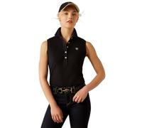 ARIAT 2025 Womens Prix 3.0 Sleeveless Polo Shirt - Black