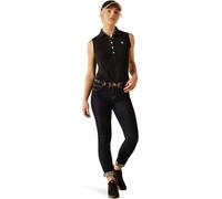 ARIAT 2025 Womens Prix 3.0 Sleeveless Polo Shirt - Black
