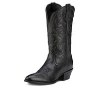 Women's leather western boots Ariat Heritage R Toe Noir 39