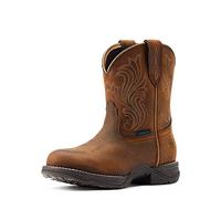 Ariat Anthem Women's Round Toe Shortie H20 Western Ankle Boots (Brown, UK 3.5)