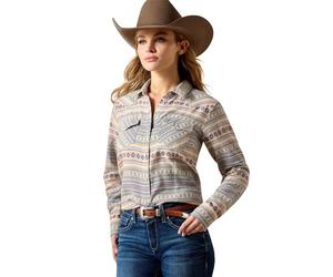 ARIAT Arizona Western Womens Snap Shirt - Ombre Blue Southwest