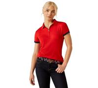 Ariat Bandera Womens Team 1/4 Zip Polo Shirt - Weg Red