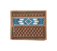 ARIAT Bifold Southwest Inlay Wallet, Brown, Brown, One Size, Classic