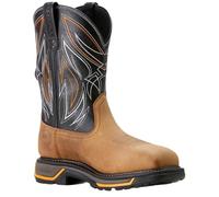 Ariat Big Rig Boa Men's Waterproof Composite Toe Western Work Boots, Natural Black Tan, 41.5 EU X-Ancho