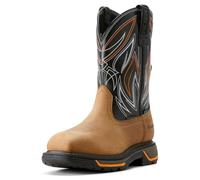 Ariat Big Rig Boa Mens Waterproof Composite Toe Western Work Boots, Natural Tan Black, 47 EU Weit