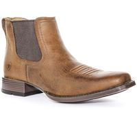 Ariat Booker Ultra Square Toe Short Western Mens Boots Brown UK 7 - 12