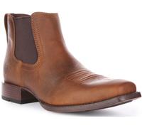 Ariat Booker Ultra Square Toe Short Western Mens Boots Brown UK 7 - 12