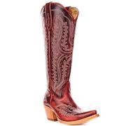 Ariat Casanova Pointed Knee High Cowboy Womens Boot Dark Red UK 3 - 9