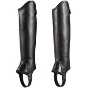 ARIAT Concord Chaps Smooth Black - Easy Stretch - Unisex - Durable unlined half chaps in premium full-grain leather Chap Size - XS