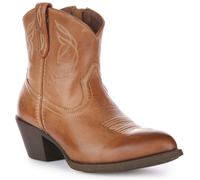 Ariat Darlin Western Full Grain Womens Leather Boot Brown Tan UK 3.5 - 8.5