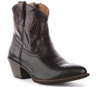 Ariat Darlin Western Full-Grain Leather Short Cowboy Boot Black Womens UK 3 - 9