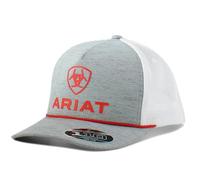 Ariat Flex FIT Red Rope Logo Grey Cap, Red/White, One Size