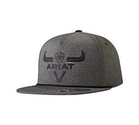 ARIAT Flexfit 110 Mens Cap, Cloth Longhorn Heather Black, Heather Black, One size