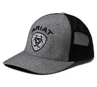 ARIAT Flexfit110 Snapback Aztec Logo Mesh Back Cap, Grey, Medium