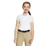 ARIAT Girls Aptos Show Shirt White - Easy Stretch Childrens Size - XL