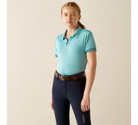 Ariat Girls Bandera 1/4 Zip Short Sleeve Polo - Blue - Size: X Large