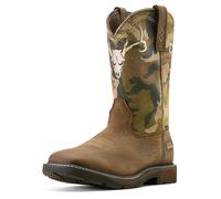 ARIAT Groundbreaker Men's Antler Wide Square Toe Waterproof Work Boots