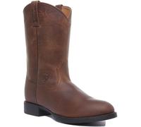 Ariat Heritage Roper Mid Cafl Pull On Leather Western Boot In Brown UK 3 - 9