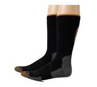 ARIAT High Performance Crew Tek Breathable Poly Blend Work Boot Sock, 2-Pair Pack, Black, Medium