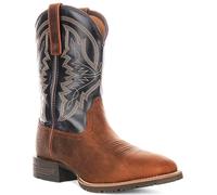 Ariat Hybrid Ranchwrk Waterproof Mid Calf Mens Boots In Brown Blue UK 7 - 12